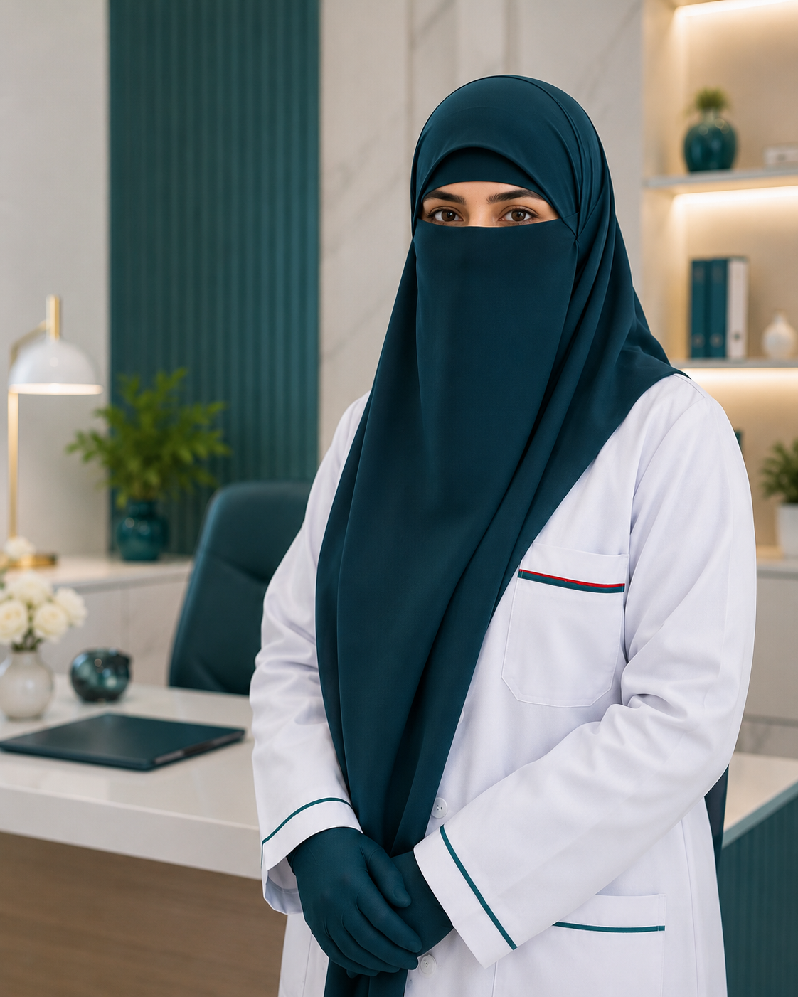 Dr. Laila Nazir providing women's healthcare in a private clinic
